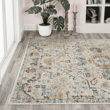 Shaemus Bohemian Medallion Low-Pile Machine-Washable Area Rug